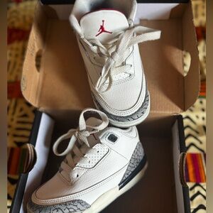 Jordan White and Gray Sneakers with Iconic Design
